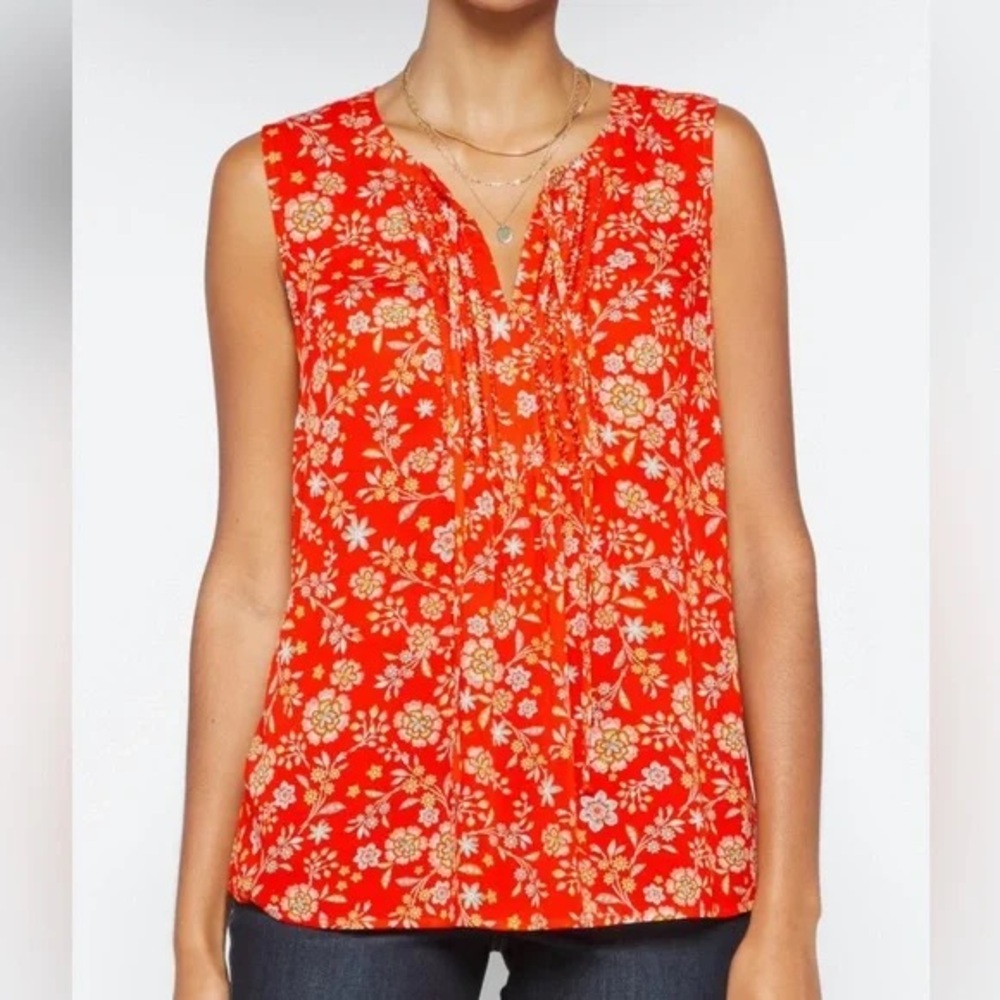 NWT Daniel Rainn Marielle Tassel Detail Blouse - “Orange” size Large